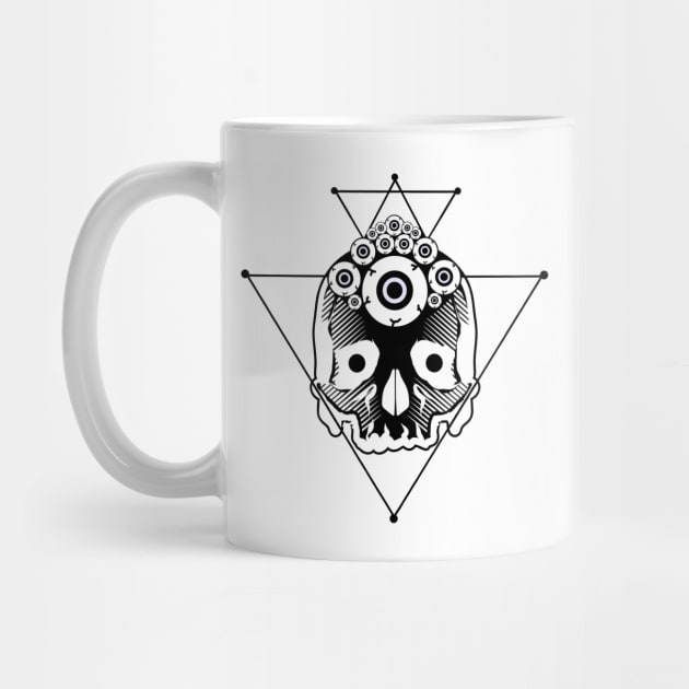 Trippy Skull With Many Eyes by KohorArt